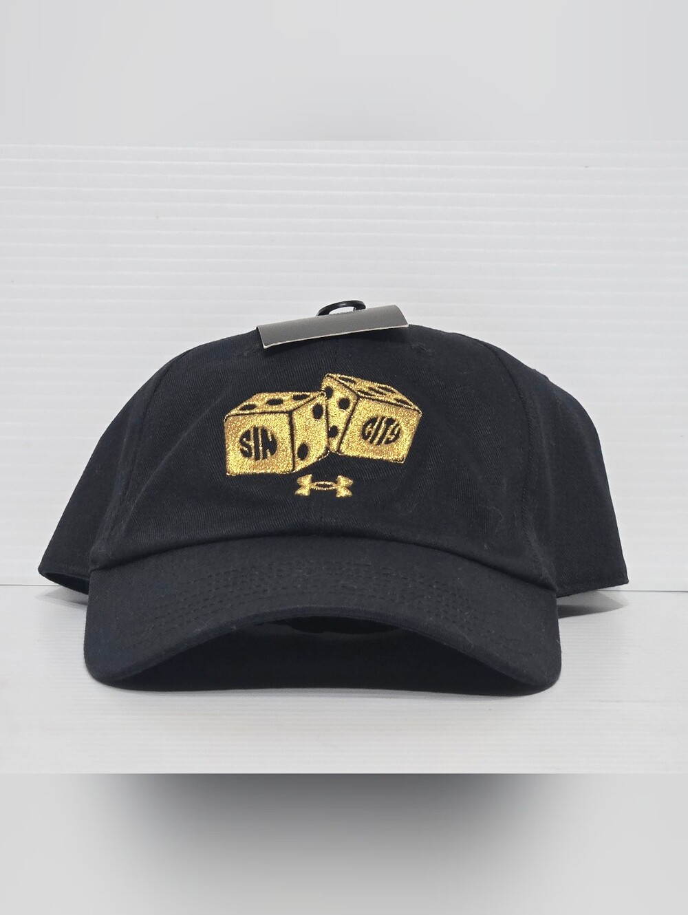 Under Armour Black Cap w/ Gold Dice Embroidery Adult Adjustable Hat Las Vegas